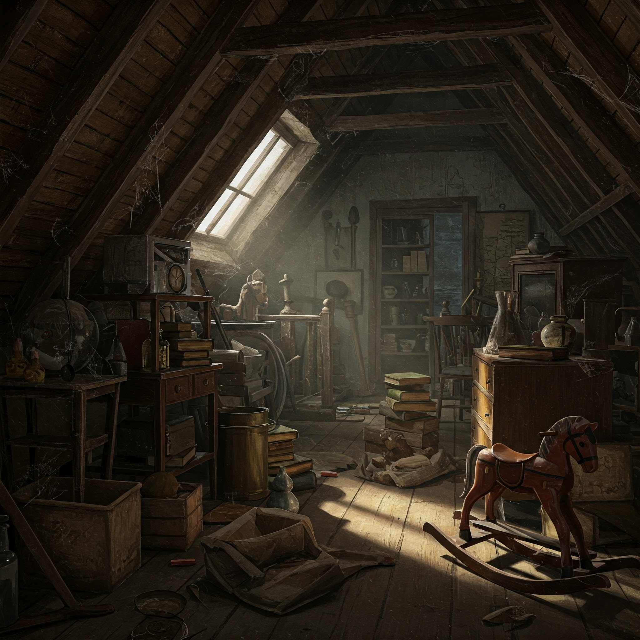 Czyszczenie strychów, stare przedmioty ze strychu, porządkowanie strychów Warszawa